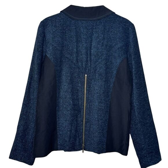 Icelandic Design Button Sweater Blazer Jacket Size Medium Blue Wool Blend - Picture 7 of 8